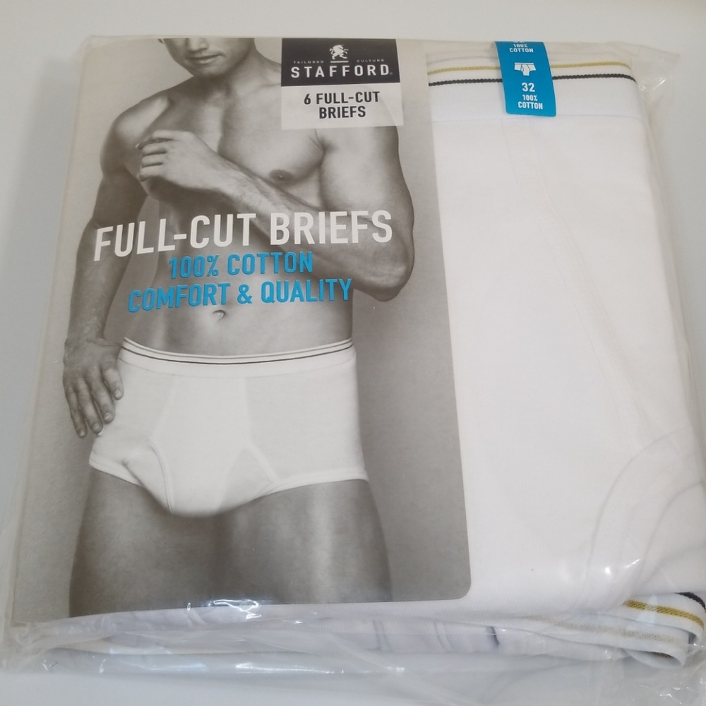BNWT Stafford Full Cut Briefs Sz 32